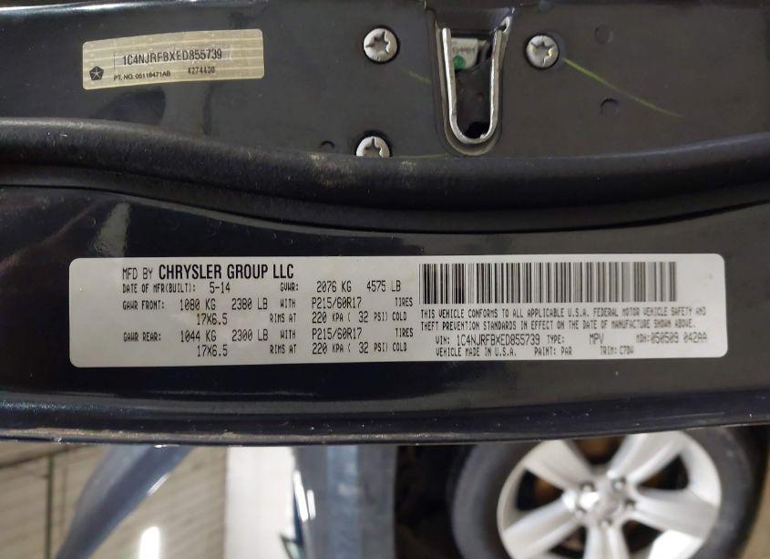 Photo 9 of 2014 Jeep Patriot LATITUDE (VIN 1C4NJRFBXED855739)