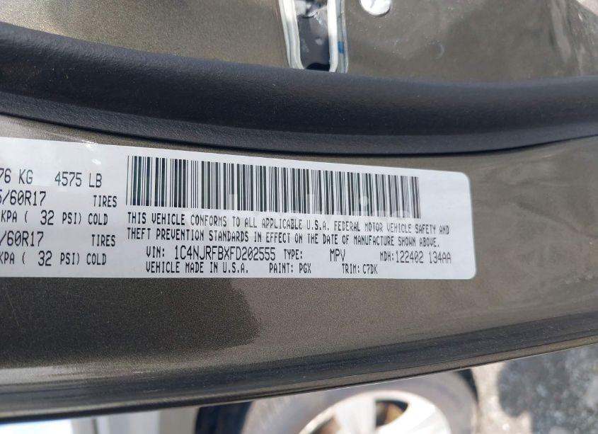 Photo 9 of 2015 Jeep Patriot LATITUDE (VIN 1C4NJRFBXFD202555)