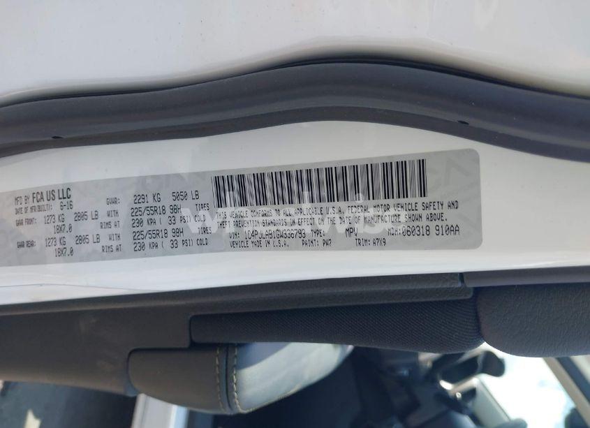 Photo 9 of 2016 Jeep Cherokee ALTITUDE (VIN 1C4PJLAB1GW336793)