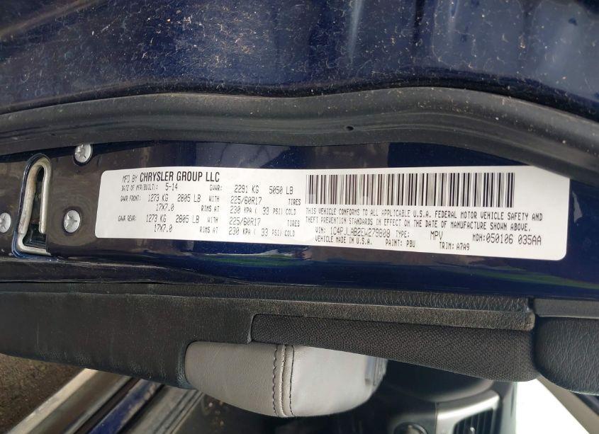 Photo 9 of 2014 Jeep Cherokee SPORT (VIN 1C4PJLAB2EW279808)