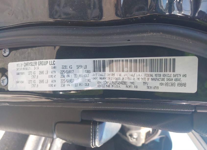 Photo 9 of 2015 Jeep Cherokee SPORT (VIN 1C4PJLAB2FW546981)