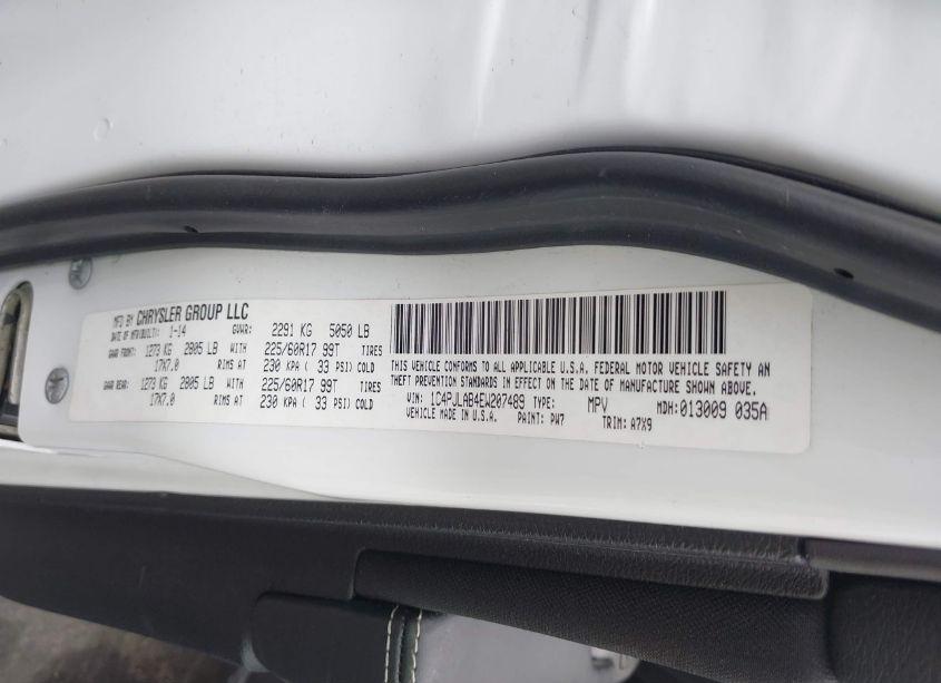 Photo 9 of 2014 Jeep Cherokee SPORT (VIN 1C4PJLAB4EW207489)