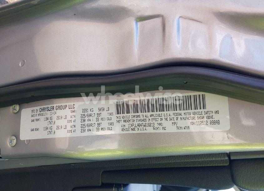 Photo 9 of 2015 Jeep Cherokee SPORT (VIN 1C4PJLAB4FW616612)