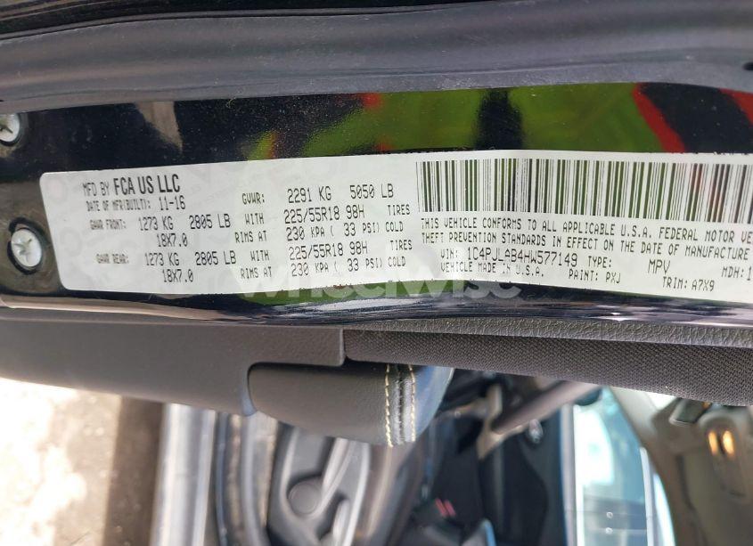 Photo 9 of 2017 Jeep Cherokee ALTITUDE FWD (VIN 1C4PJLAB4HW577149)