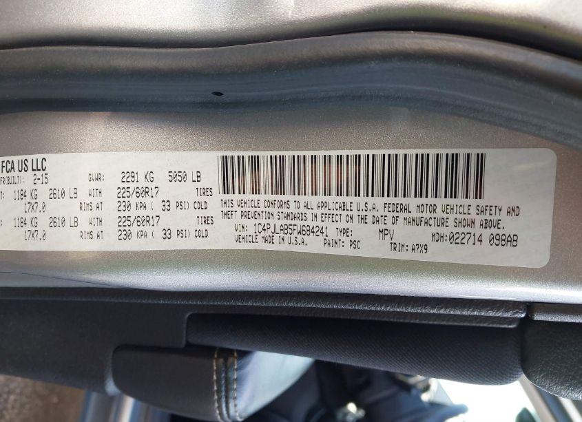 Photo 9 of 2015 Jeep Cherokee SPORT (VIN 1C4PJLAB5FW684241)