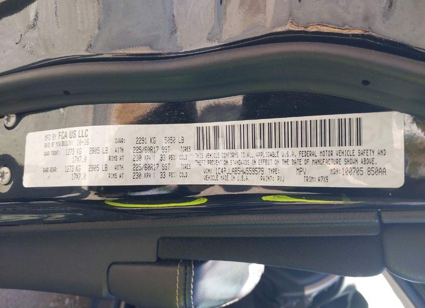 Photo 9 of 2017 Jeep Cherokee SPORT FWD (VIN 1C4PJLAB5HW559579)