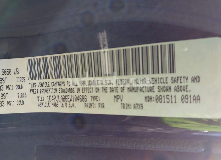 Photo 9 of 2014 Jeep Cherokee SPORT (VIN 1C4PJLAB6EW104686)