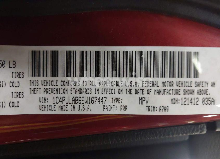 Photo 9 of 2014 Jeep Cherokee SPORT (VIN 1C4PJLAB6EW167447)