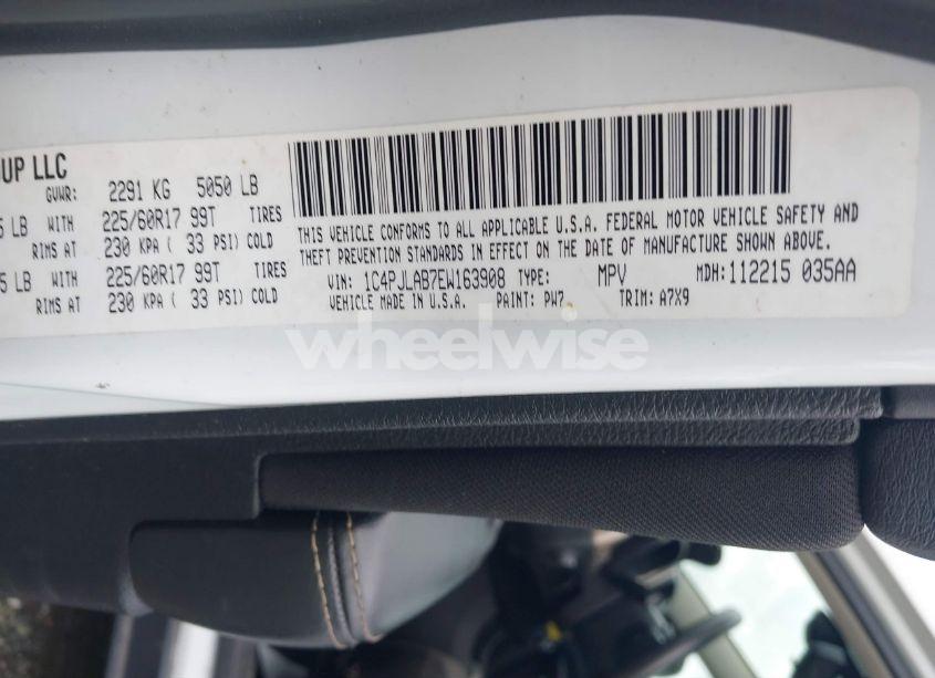 Photo 9 of 2014 Jeep Cherokee SPORT (VIN 1C4PJLAB7EW163908)