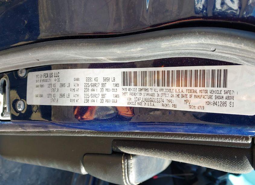 Photo 9 of 2016 Jeep Cherokee SPORT (VIN 1C4PJLAB8GW315374)