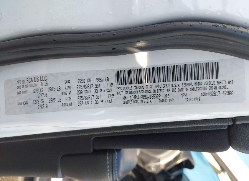 Photo 9 of 2016 Jeep Cherokee SPORT (VIN 1C4PJLAB9GW135322)