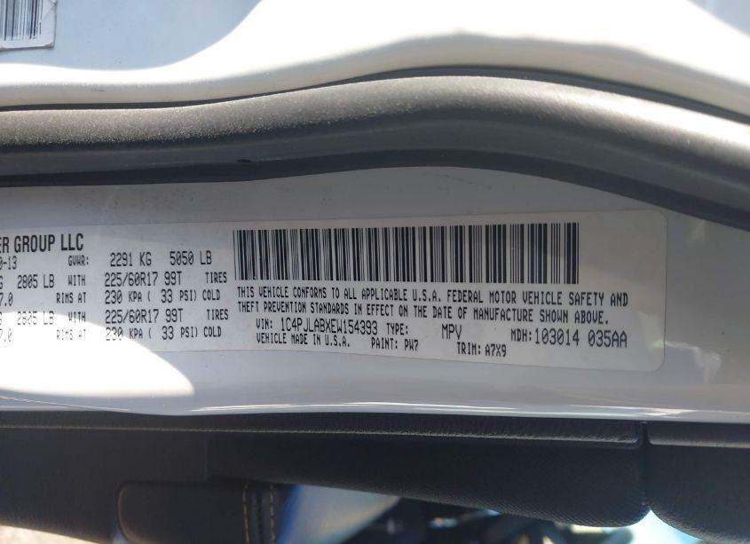 Photo 9 of 2014 Jeep Cherokee SPORT (VIN 1C4PJLABXEW154393)