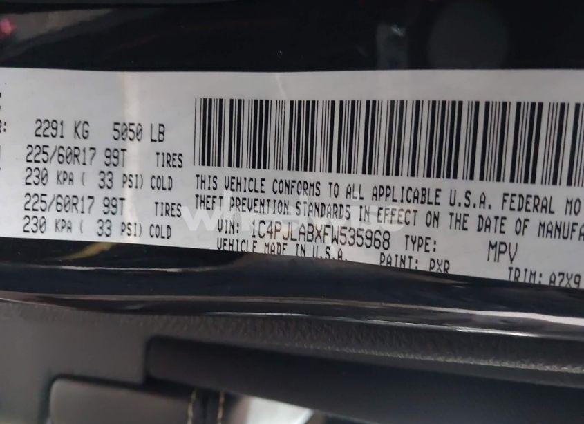 Photo 9 of 2015 Jeep Cherokee SPORT (VIN 1C4PJLABXFW535968)