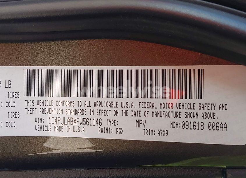 Photo 9 of 2015 Jeep Cherokee SPORT (VIN 1C4PJLABXFW561146)