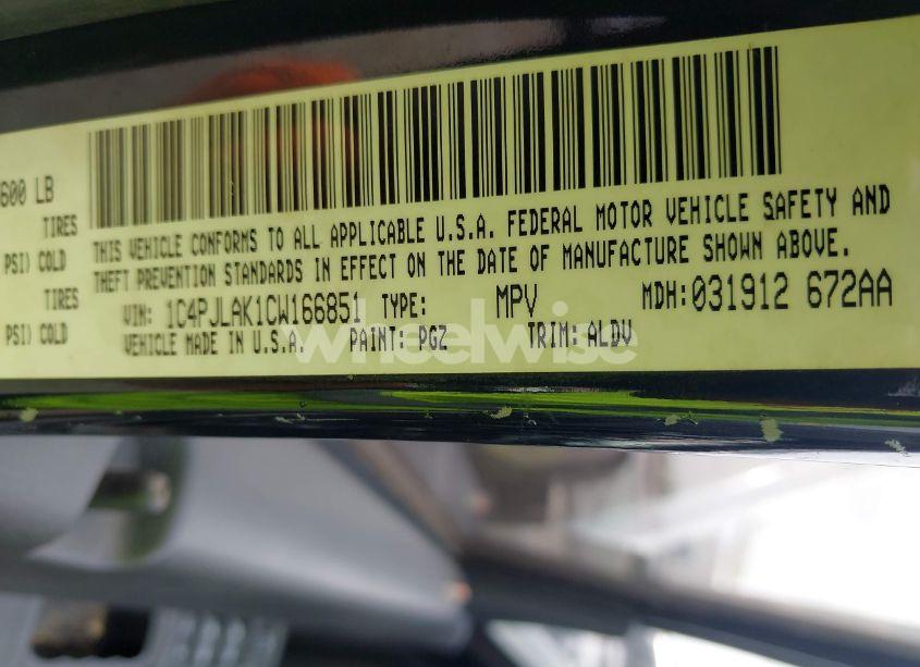 Photo 9 of 2012 Jeep Liberty SPORT (VIN 1C4PJLAK1CW166851)