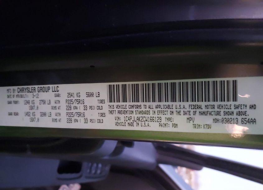 Photo 9 of 2012 Jeep Liberty SPORT (VIN 1C4PJLAK2CW166129)