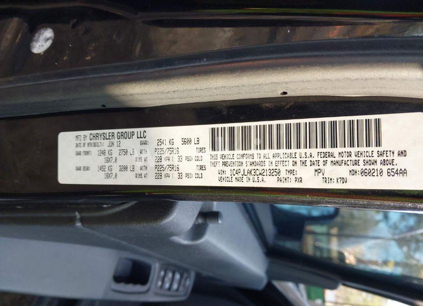 Photo 9 of 2012 Jeep Liberty SPORT (VIN 1C4PJLAK3CW213250)