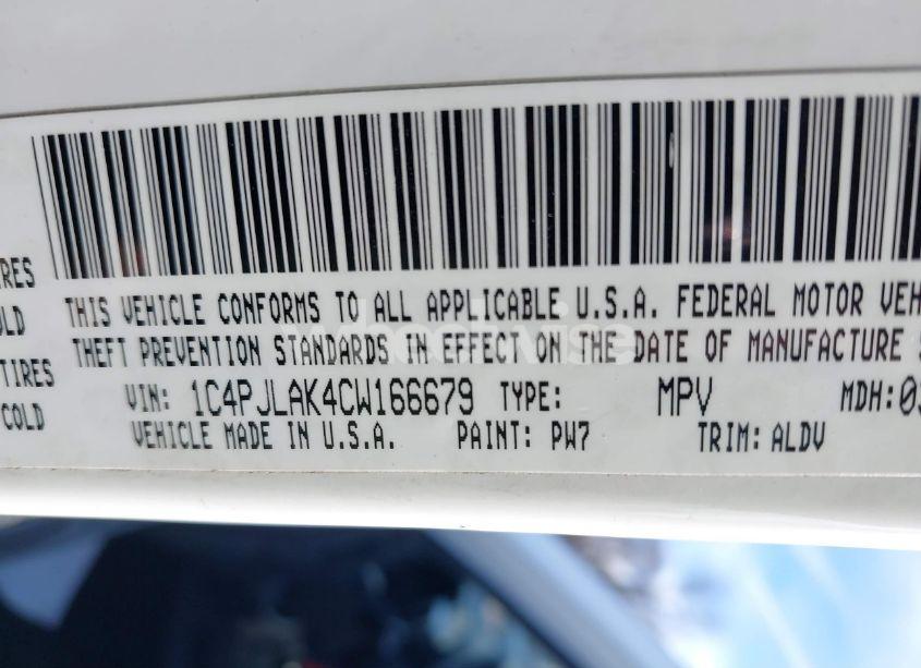 Photo 9 of 2012 Jeep Liberty SPORT (VIN 1C4PJLAK4CW166679)