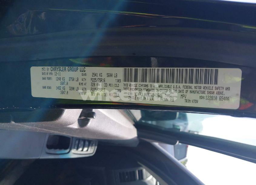 Photo 9 of 2012 Jeep Liberty SPORT (VIN 1C4PJLAK6CW141606)