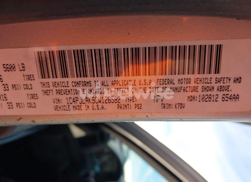 Photo 9 of 2012 Jeep Liberty SPORT (VIN 1C4PJLAK9CW126582)