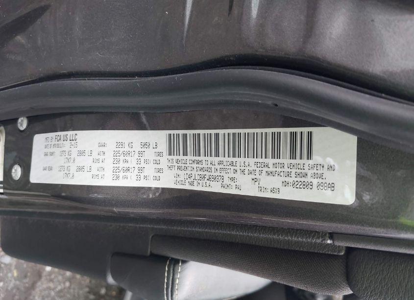 Photo 9 of 2015 Jeep Cherokee LATITUDE (VIN 1C4PJLCB0FW690378)