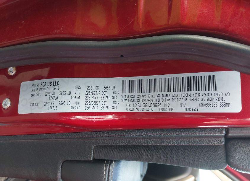 Photo 9 of 2017 Jeep Cherokee LATITUDE FWD (VIN 1C4PJLCB0HW508620)