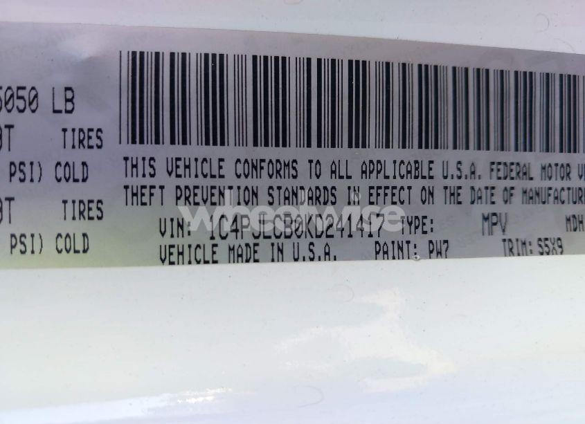 Photo 9 of 2019 Jeep Cherokee LATITUDE FWD (VIN 1C4PJLCB0KD241417)