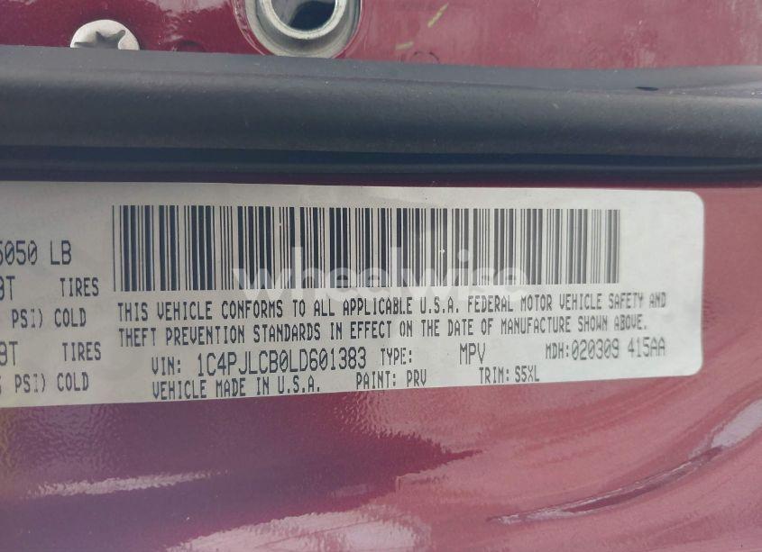 Photo 9 of 2020 Jeep Cherokee LATITUDE FWD (VIN 1C4PJLCB0LD601383)