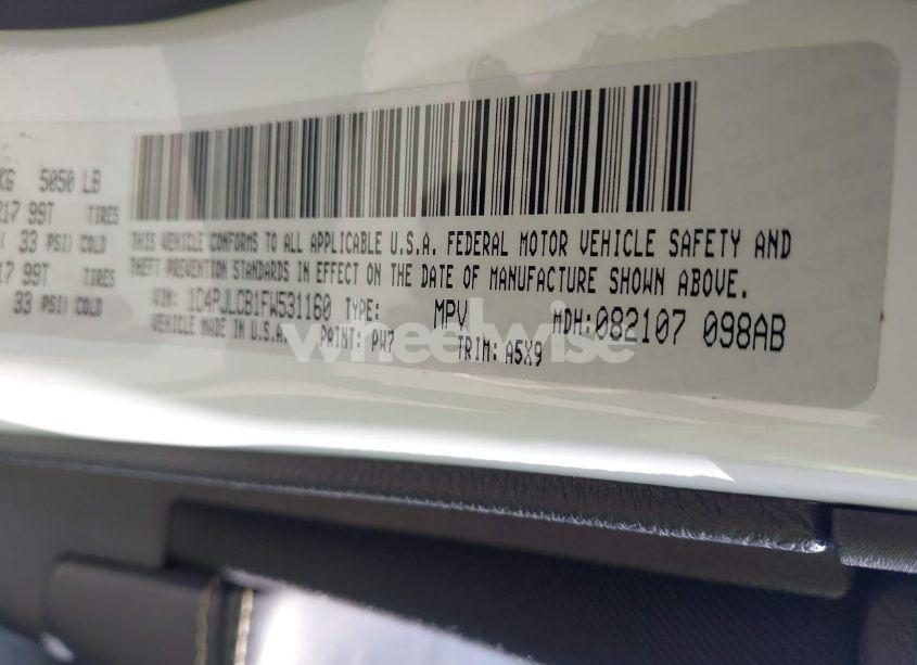 Photo 9 of 2015 Jeep Cherokee LATITUDE (VIN 1C4PJLCB1FW531160)