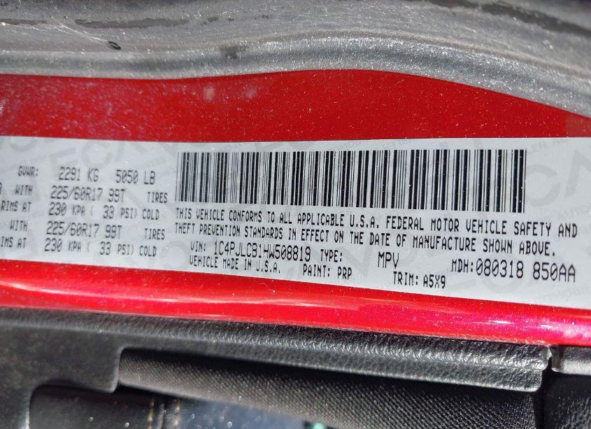 Photo 9 of 2017 Jeep Cherokee LATITUDE FWD (VIN 1C4PJLCB1HW508819)