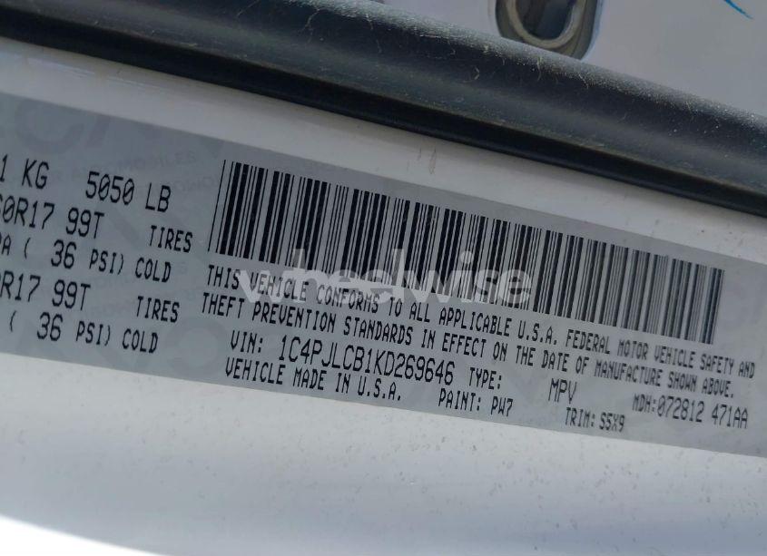 Photo 9 of 2019 Jeep Cherokee LATITUDE FWD (VIN 1C4PJLCB1KD269646)