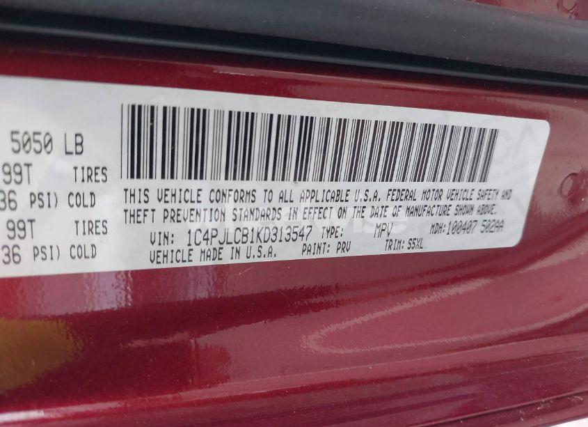 Photo 9 of 2019 Jeep Cherokee LATITUDE FWD (VIN 1C4PJLCB1KD313547)