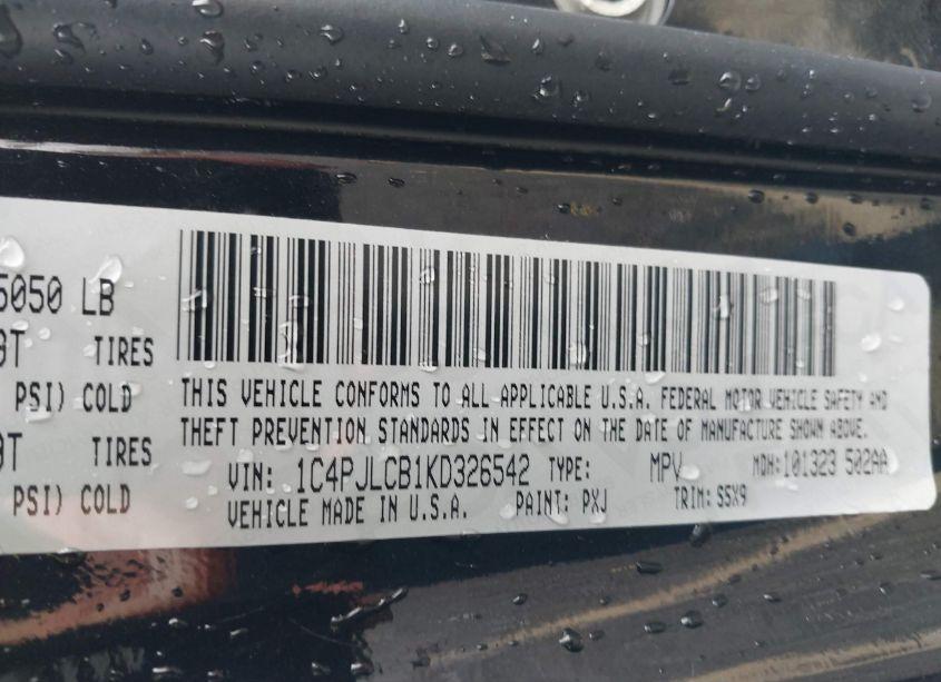 Photo 9 of 2019 Jeep Cherokee LATITUDE FWD (VIN 1C4PJLCB1KD326542)