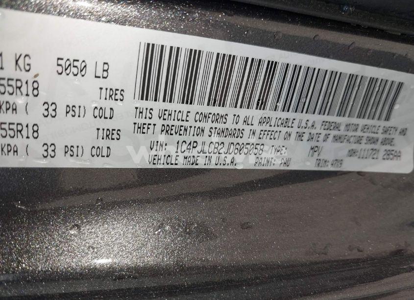 Photo 9 of 2018 Jeep Cherokee LATITUDE TECH CONNECT FWD (VIN 1C4PJLCB2JD605058)