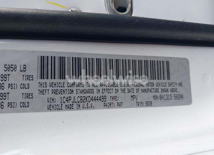 Photo 9 of 2019 Jeep Cherokee LATITUDE FWD (VIN 1C4PJLCB2KD444499)