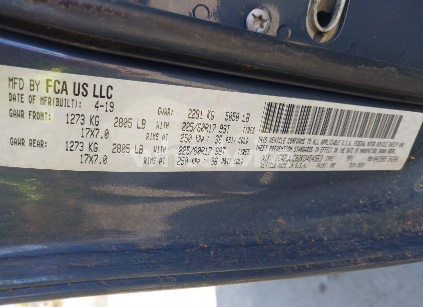 Photo 9 of 2019 Jeep Cherokee LATITUDE FWD (VIN 1C4PJLCB2KD454563)