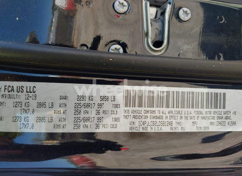 Photo 9 of 2020 Jeep Cherokee LATITUDE FWD (VIN 1C4PJLCB2LD581248)