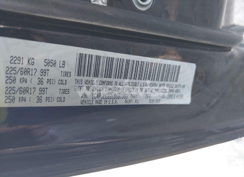 Photo 9 of 2020 Jeep Cherokee LATITUDE FWD (VIN 1C4PJLCB2LD581539)