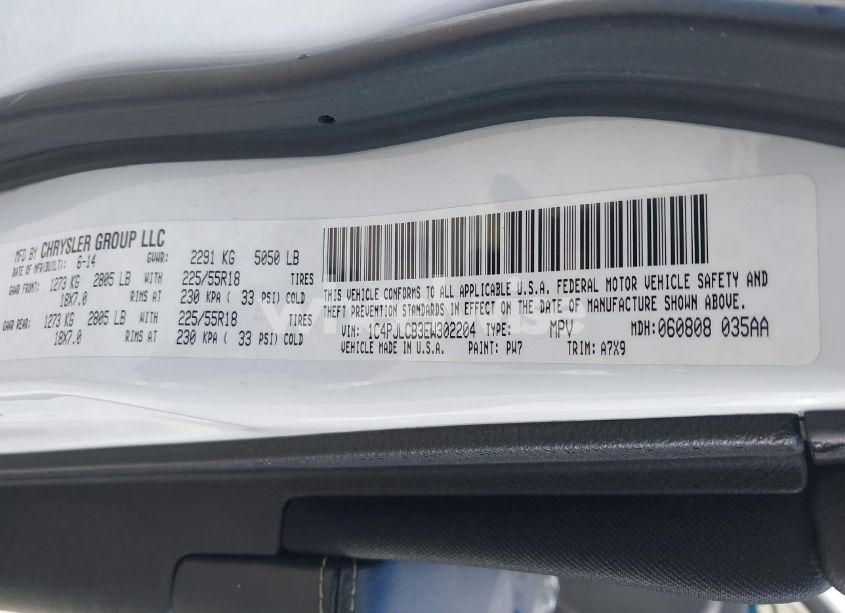 Photo 9 of 2014 Jeep Cherokee ALTITUDE (VIN 1C4PJLCB3EW302204)