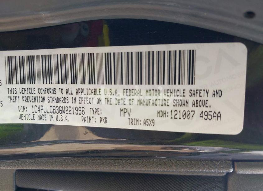 Photo 9 of 2016 Jeep Cherokee ALTITUDE (VIN 1C4PJLCB3GW221996)