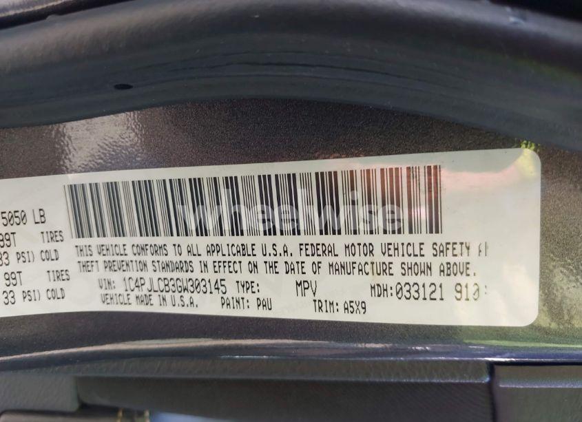 Photo 9 of 2016 Jeep Cherokee LATITUDE (VIN 1C4PJLCB3GW303145)