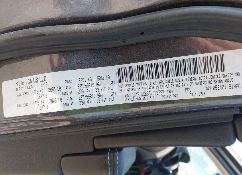 Photo 9 of 2016 Jeep Cherokee 75TH ANNIVERSARY (VIN 1C4PJLCB3GW323797)