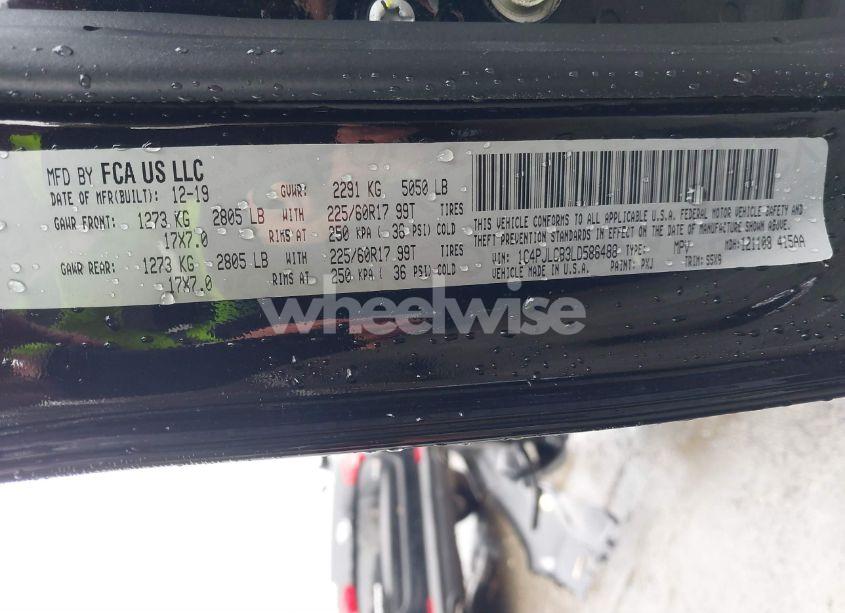 Photo 9 of 2020 Jeep Cherokee LATITUDE FWD (VIN 1C4PJLCB3LD586488)