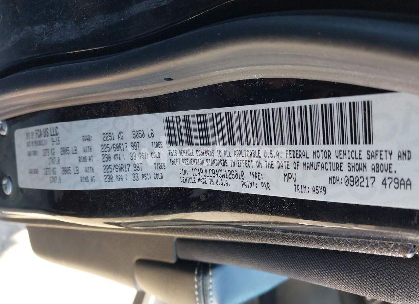 Photo 9 of 2016 Jeep Cherokee LATITUDE (VIN 1C4PJLCB4GW126010)