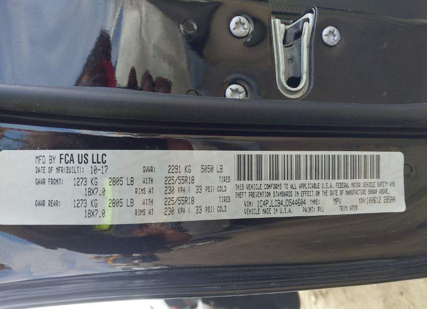 Photo 9 of 2018 Jeep Cherokee LATITUDE FWD (VIN 1C4PJLCB4JD544604)