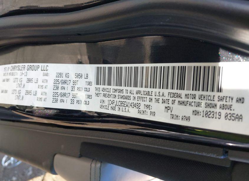 Photo 9 of 2014 Jeep Cherokee LATITUDE (VIN 1C4PJLCB5EW143492)