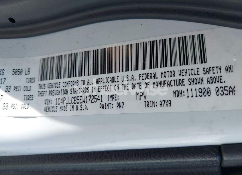 Photo 9 of 2014 Jeep Cherokee LATITUDE (VIN 1C4PJLCB5EW172541)