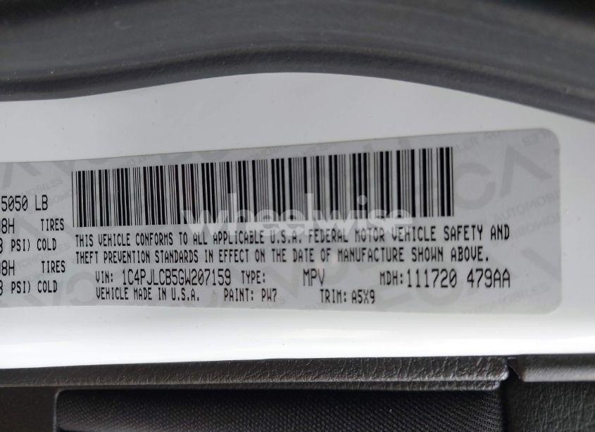 Photo 9 of 2016 Jeep Cherokee ALTITUDE (VIN 1C4PJLCB5GW207159)