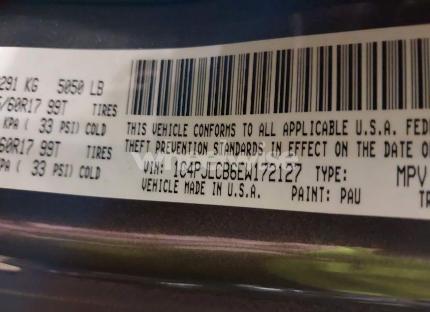 Photo 9 of 2014 Jeep Cherokee LATITUDE (VIN 1C4PJLCB6EW172127)