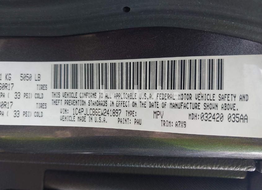 Photo 9 of 2014 Jeep Cherokee LATITUDE (VIN 1C4PJLCB6EW241897)